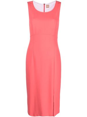 BOSS sleeveless midi dress - Pink
