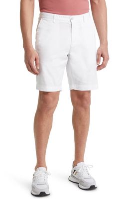 BOSS Slice Stretch Twill Shorts in White