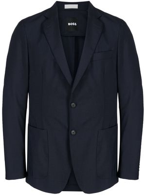 BOSS slim-cut single-breasted blazer - Blue