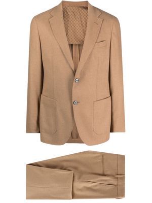BOSS slim-cut single-breasted suit - Brown