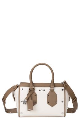 BOSS Small Ivy Top Handle Bag in Open White