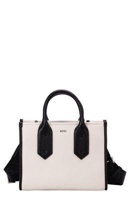 BOSS Small Sandy Tote in Open White