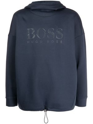 BOSS Soody Iconic logo-print hoodie - Blue