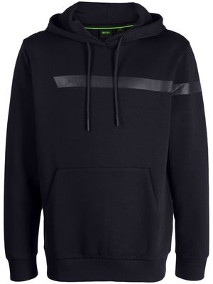 BOSS Soody logo-rubberised hoodie - Grey