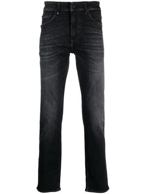 BOSS stonewashed straight-leg jeans - Black