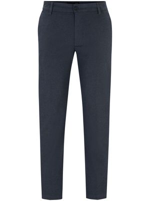 BOSS straight-leg cotton-blend trousers - Blue