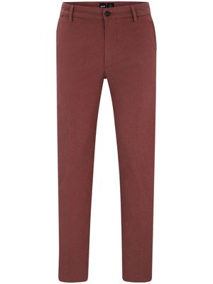 BOSS straight-leg cotton-blend trousers - Red