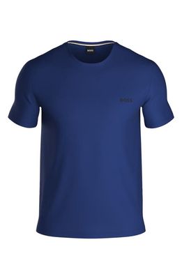 BOSS Stretch Cotton Lounge T-Shirt in Bright Blue