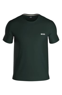 BOSS Stretch Cotton Lounge T-Shirt in Open Green