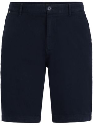BOSS stretch-cotton twill shorts - Blue