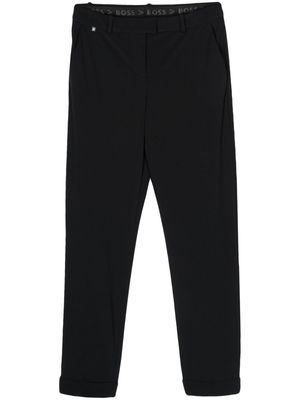 BOSS stretch-jersey slim-fit trousers - Black