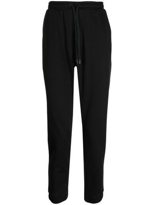 BOSS stripe-detail cotton track pants - Black