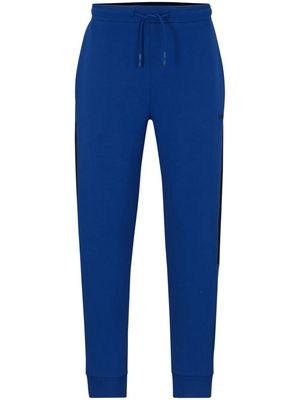 BOSS stripe-detail jersey track pants - Blue