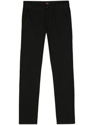 BOSS striped jersey chino trousers - Black