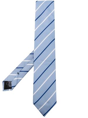 BOSS striped pointed-tip tie - Blue
