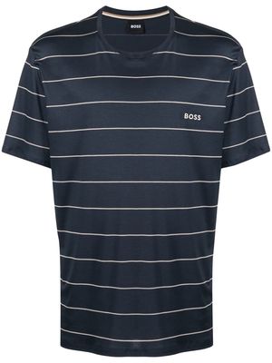 BOSS striped short-sleeve T-shirt - Blue