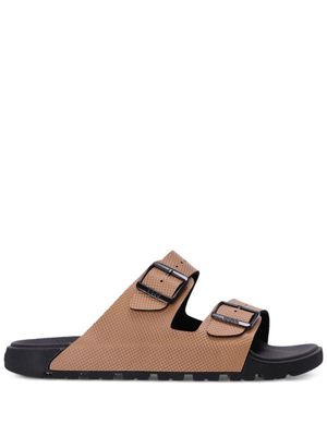 BOSS Surfley Sand double-buckle slides - Brown