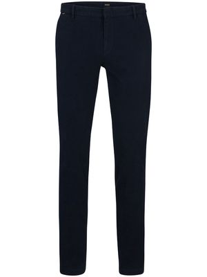 BOSS tapered-leg stretch-cotton chinos - Blue