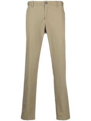 BOSS tapered-leg stretch-cotton trousers - Green