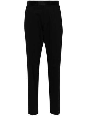 BOSS tapered-leg wool tuxedo trousers - Black