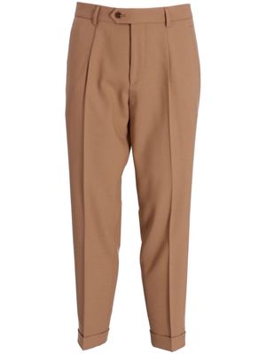 BOSS tapered stretch-wool trousers - Neutrals