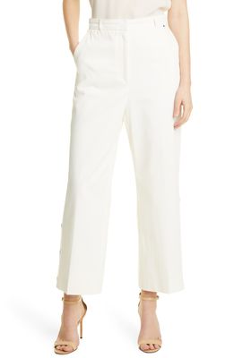 BOSS Tapika Stretch Cotton Ankle Pants in Soft Cream