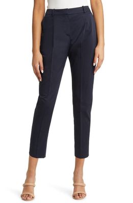 BOSS Tetida Slim Fit Stretch Cotton Ankle Pants in Sky Captain