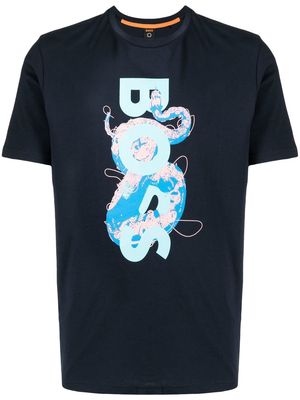BOSS Thinking logo-print cotton T-shirt - Blue