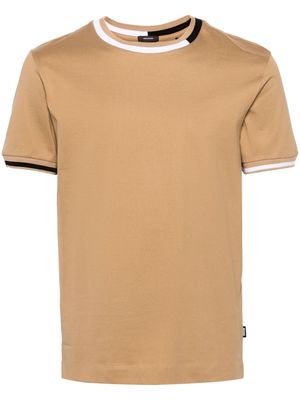 BOSS Thompson striped cotton T-shirt - Neutrals
