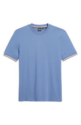 BOSS Thompson Tipped Crewneck T-Shirt in Blue