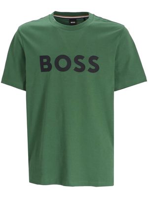 BOSS Tiburt 354 logo-print cotton T-shirt - Green