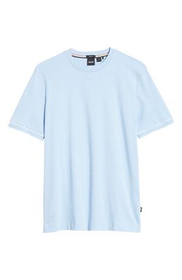 BOSS Tiburt Tipped T-Shirt in Light Blue