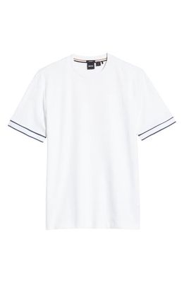 BOSS Tiburt Tipped T-Shirt in White