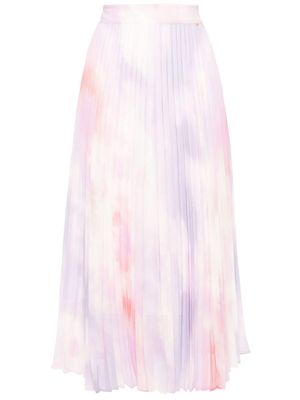 BOSS tie-dye pleated midi skirt - Purple