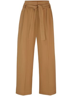 BOSS tie-fastening straight-leg trousers - Neutrals