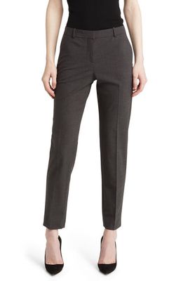 BOSS Tiluna Virgin Wool Blend Ankle Pants in Charcoal