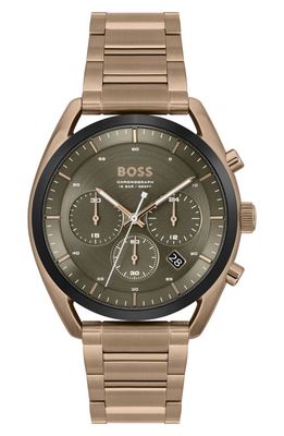 BOSS Top Bracelet Chronograph Watch in Green