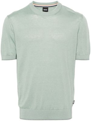 BOSS Tramonte fine-knit T-shirt - Green