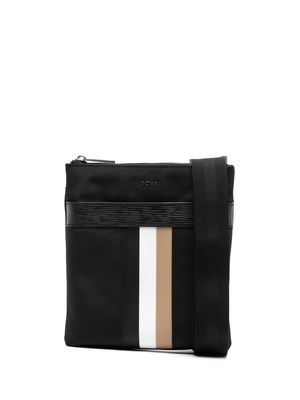 BOSS triple-stripe messenger bag - Black