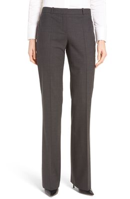 BOSS Tulea3 Tropical Stretch Wool Trousers in Charcoal