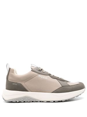 BOSS two-tone panelled sneakers - Neutrals