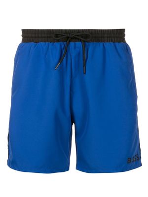 BOSS two-tone swimming shorts - Blue