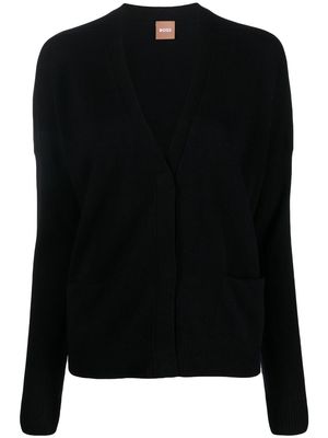 BOSS V-neck knit cardigan - Black