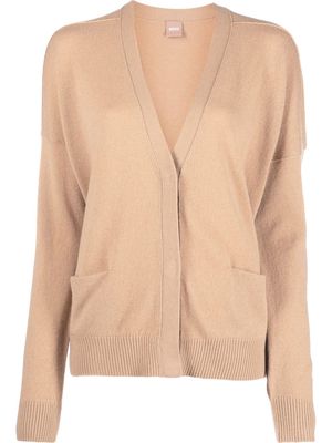 BOSS V-neck long-sleeve cardigan - Neutrals