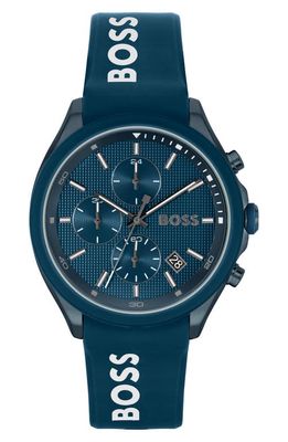 BOSS Velocity Chronograph Silicone Strap Watch