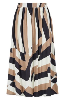 BOSS Vetola Stripe A-Line Skirt in Iconic Geo Fantasy