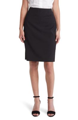 BOSS VIileah Virgin Wool Pencil Skirt in Black