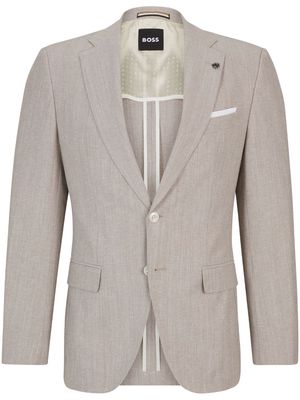 BOSS virgin wool-blend suit - Neutrals