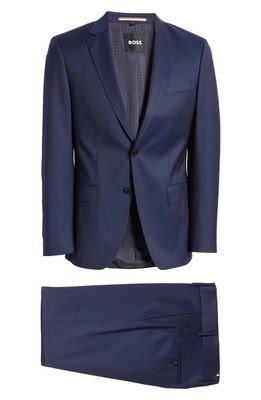 BOSS Virgin Wool Suit in Blue