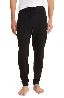 BOSS Waffle Cotton Blend Pajama Joggers in Black